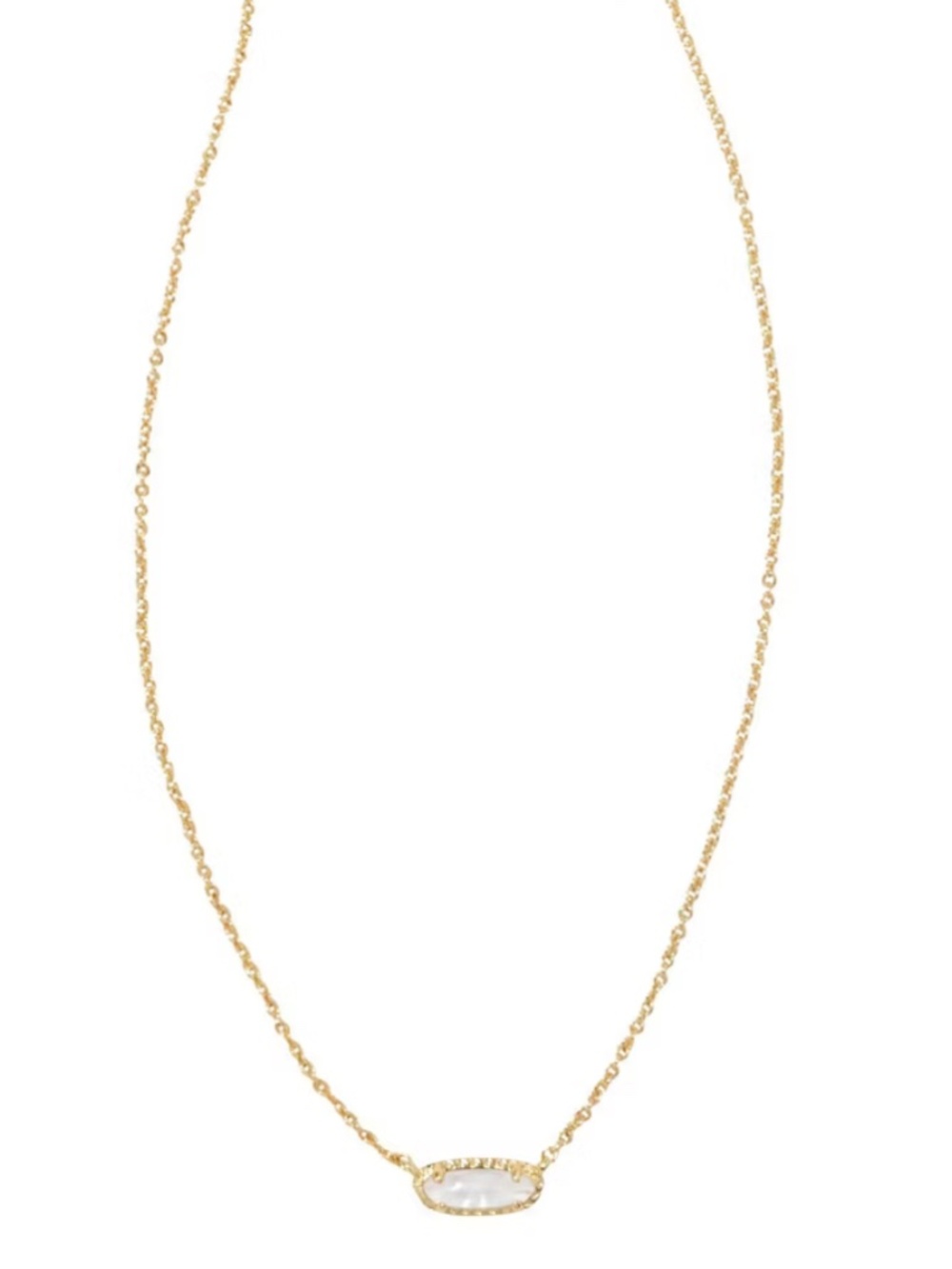 Kendra Scott Emma 14K Gold Over Brass Pendant Necklace Mother of Pearl (19")